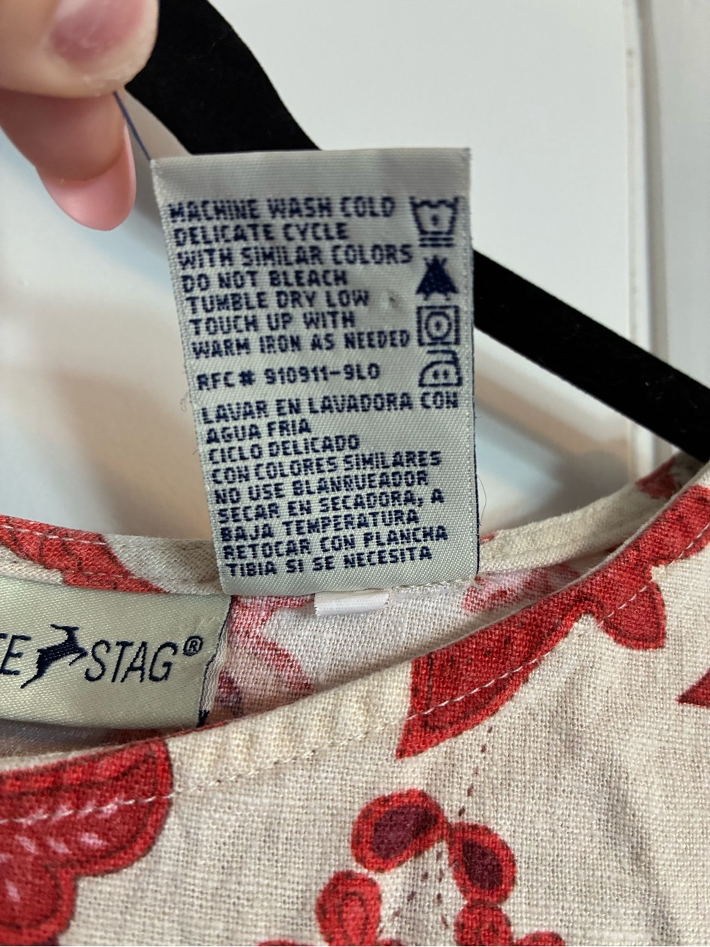 White Stag Strapless Linen Blend Red Floral Summer Dress - Picture 8 of 8